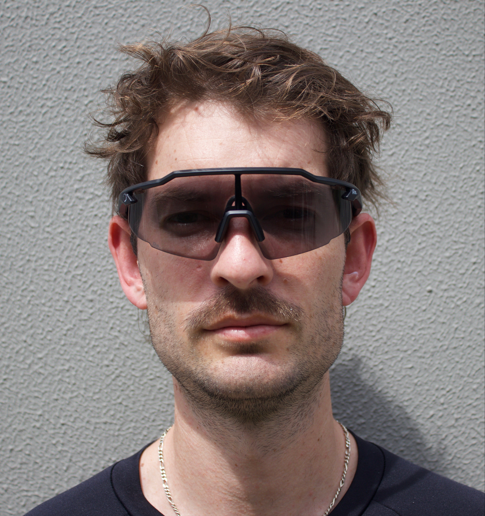 Man wearing running sunglasses