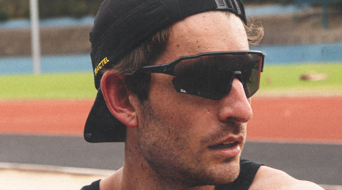 Runner in UV400 sunglasses
