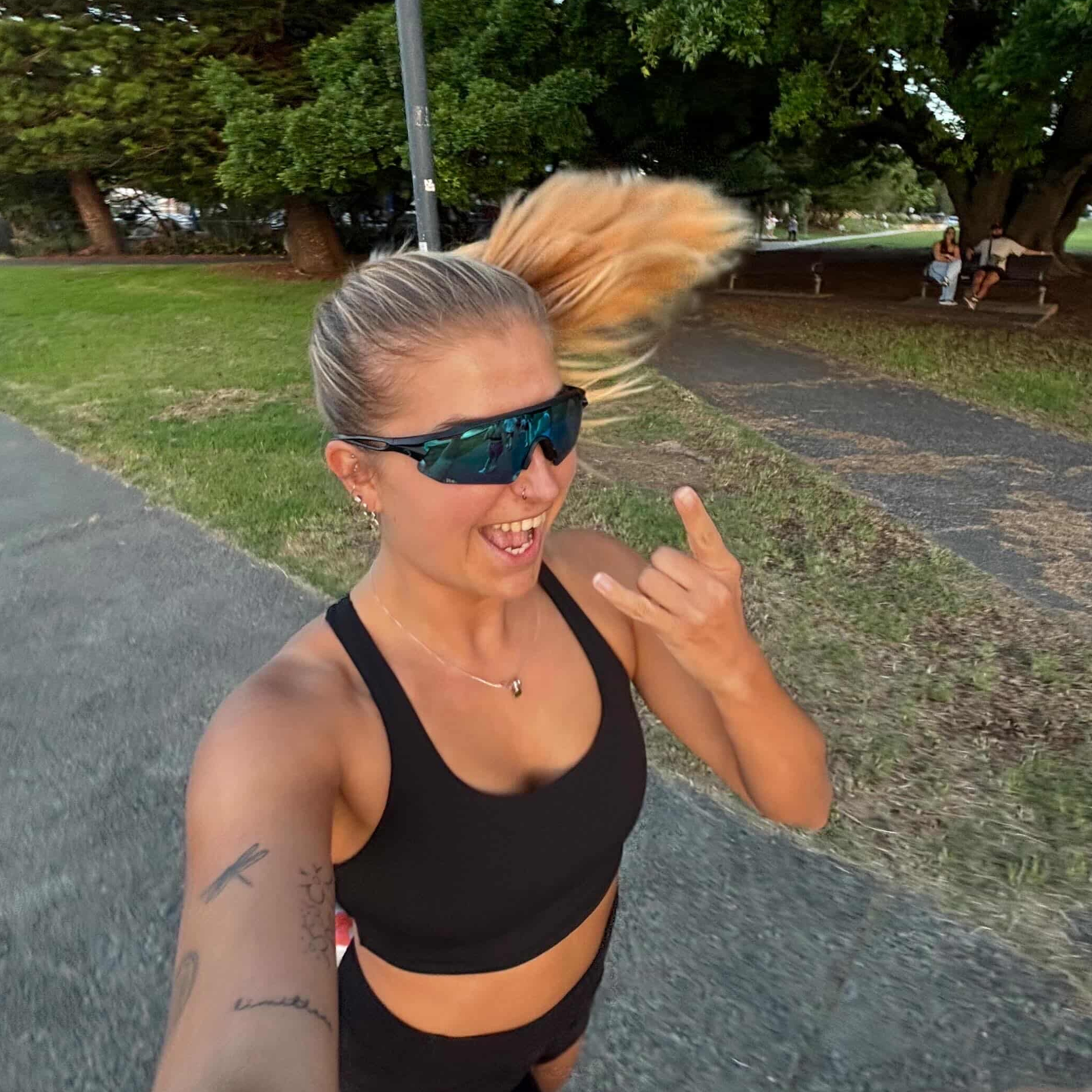 Re.glide: Protector Blue Running Sunglasses