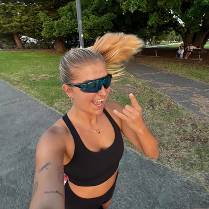 Re.glide: Protector Blue Running Sunglasses