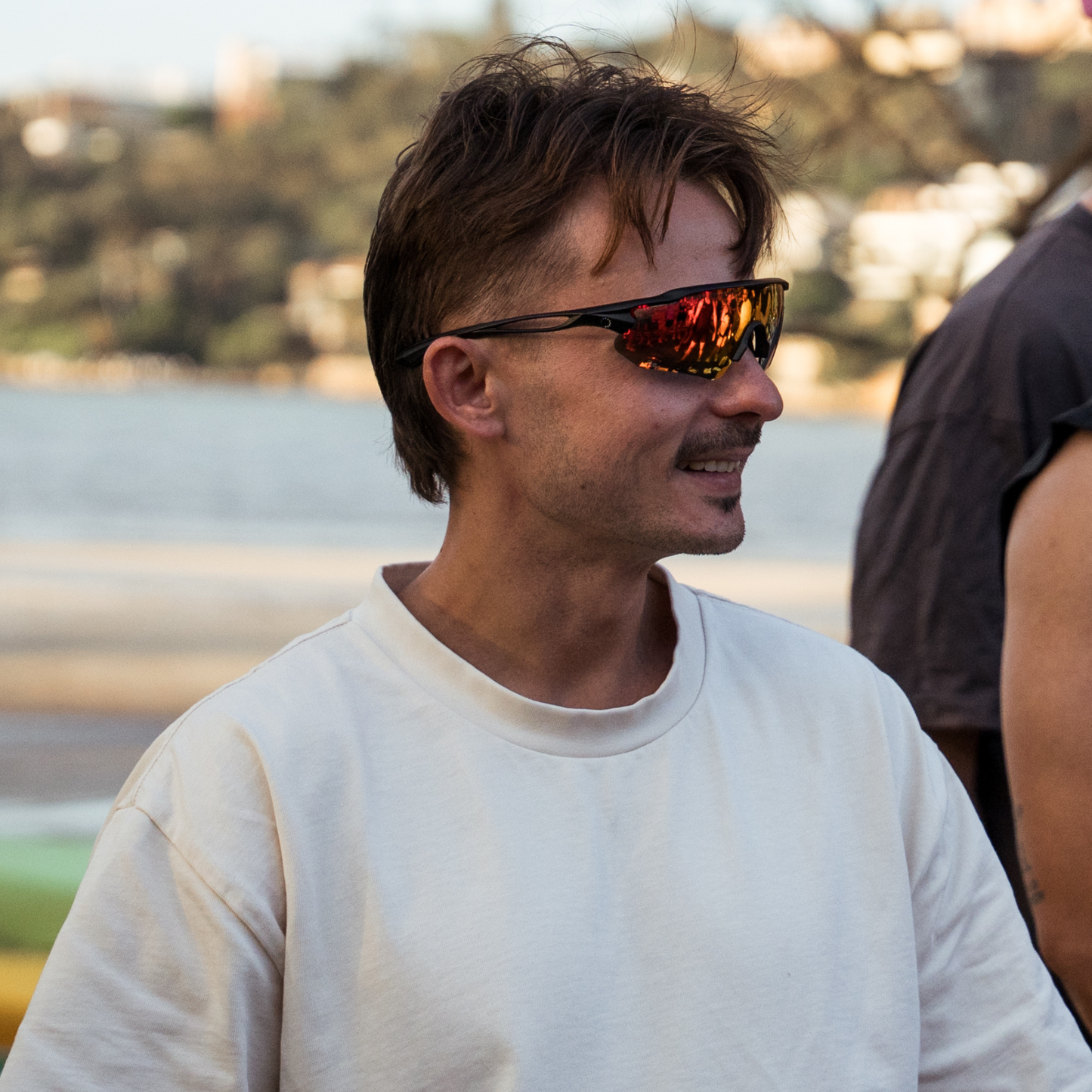 Re.glide: Protector Red Running Sunglasses