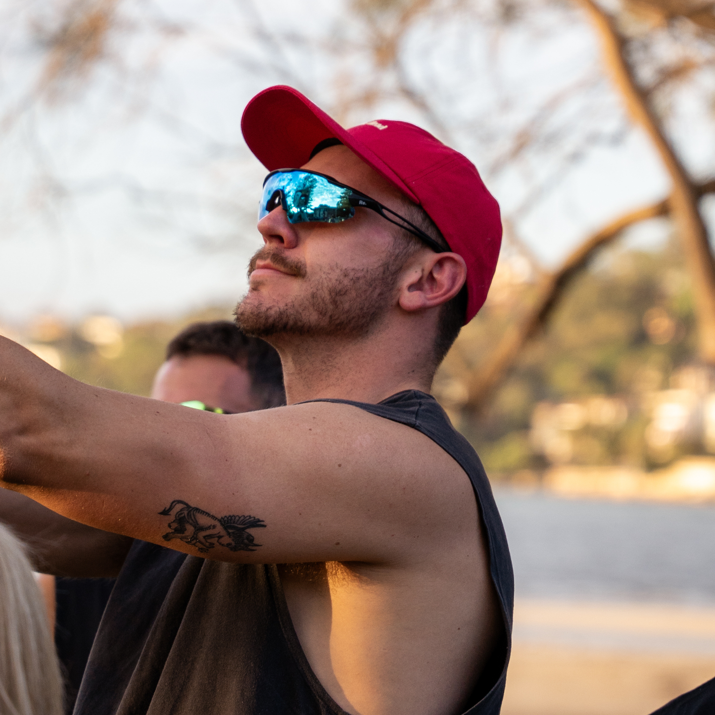 Re.glide: Protector Blue Running Sunglasses