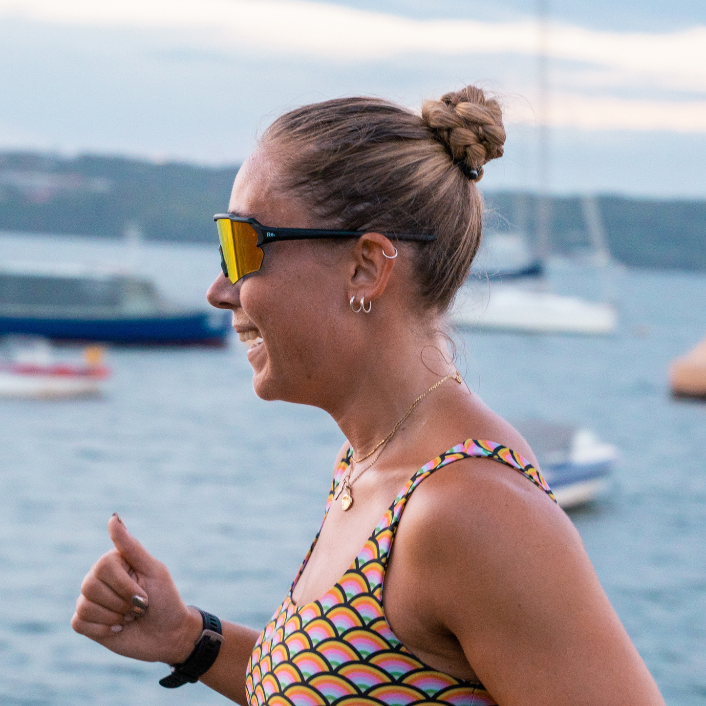 Re.silience: Purity Orange Running Sunglasses