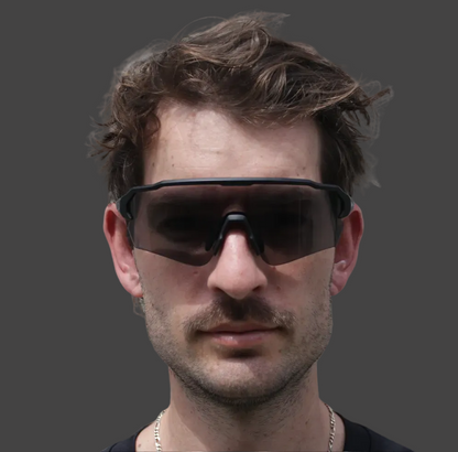 Man wearing running sunglasses 