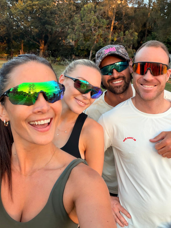 Runner wearing Re. sunglasses