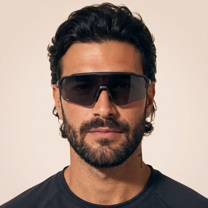 Re.silience Adaptor Clear Running Sunglasses model headshot male
